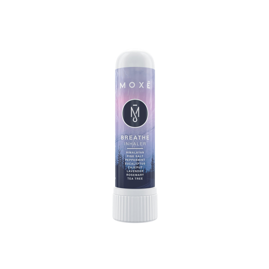 MOXE Breathe | Pink Himalayan Sea Salt Inhaler | Help Clear Congestion, Improve Breathing and Boost Focus | Aromatherapy Sinus Inhaler | Peppermint, Eucalyptus and Lavender Essential Oils