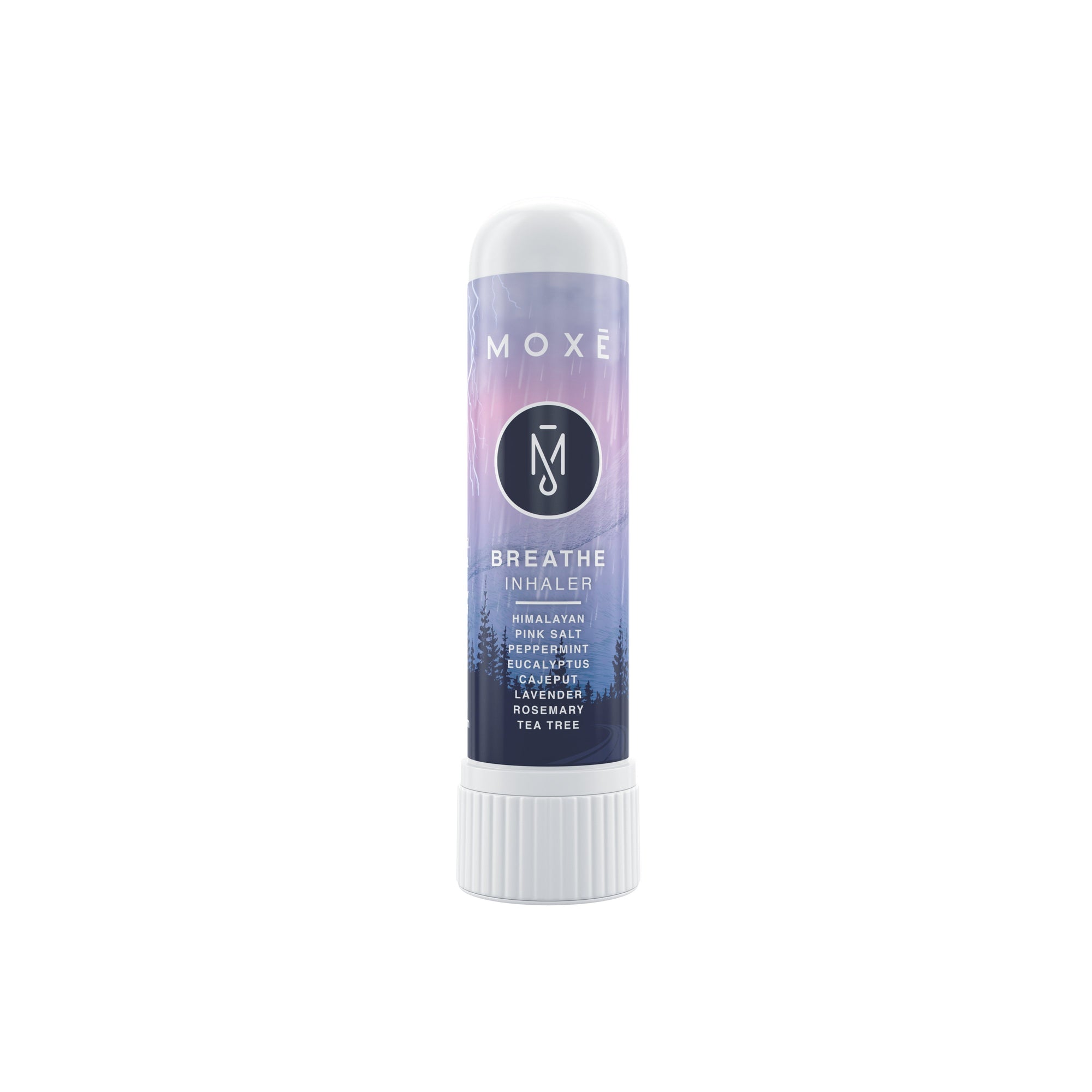 MOXE Breathe | Pink Himalayan Sea Salt Inhaler | Help Clear Congestion, Improve Breathing and Boost Focus | Aromatherapy Sinus Inhaler | Peppermint, Eucalyptus and Lavender Essential Oils